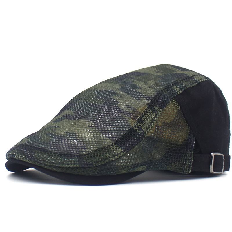 Camouflage Mesh Cloth Beret Menn Og Kvinner Casual