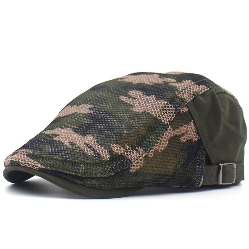 Camouflage Mesh Cloth Beret Menn Og Kvinner Casual