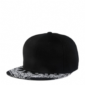 Cashew Blomst Koreansk Hip-hop Lue Flat Brim Lue Motetrykk Baseballcaps For Menn