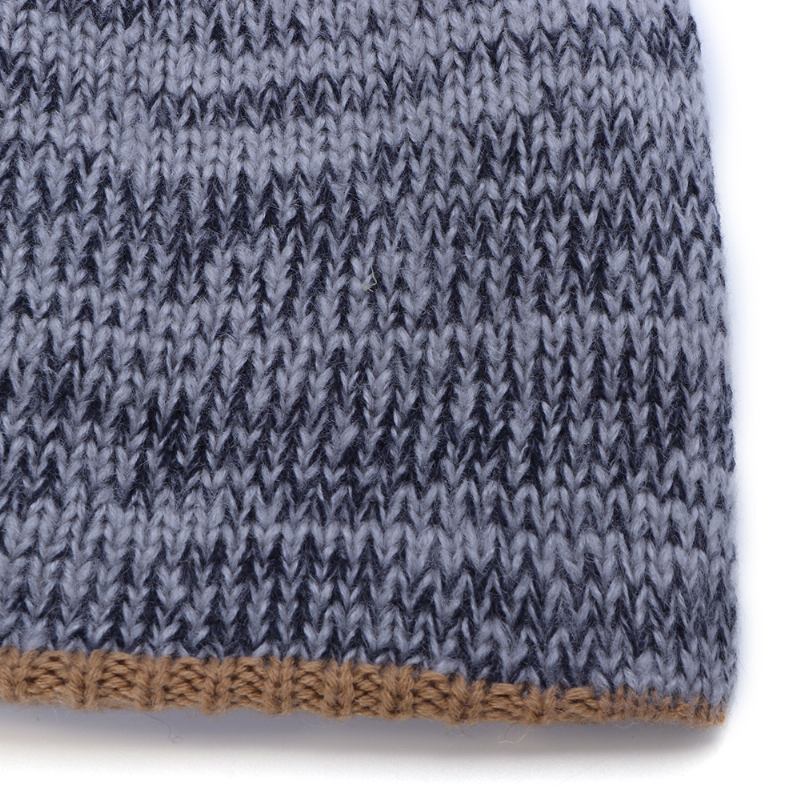 Dobbeltsidig Iført Dobbeltlags Strikket Lue Beanie Cap