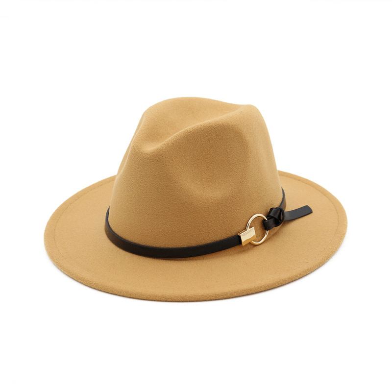 Enkel Belte Flat Rim Og Big Rim All-match Jazz Hat