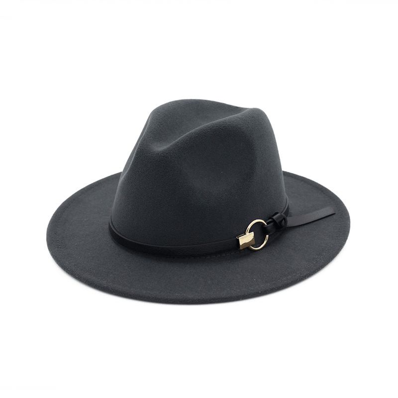 Enkel Belte Flat Rim Og Big Rim All-match Jazz Hat