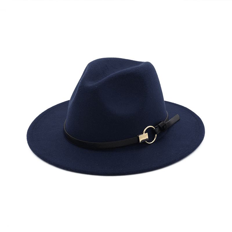 Enkel Belte Flat Rim Og Big Rim All-match Jazz Hat