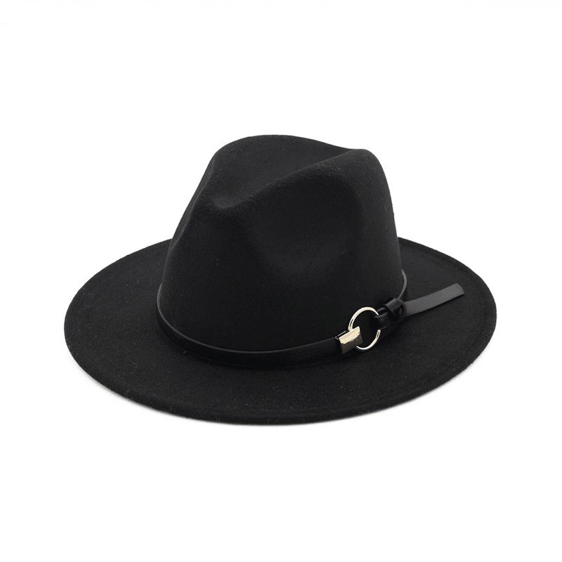 Enkel Belte Flat Rim Og Big Rim All-match Jazz Hat