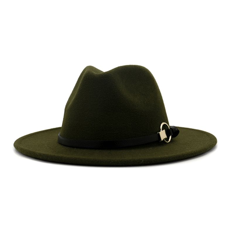 Enkel Belte Flat Rim Og Big Rim All-match Jazz Hat