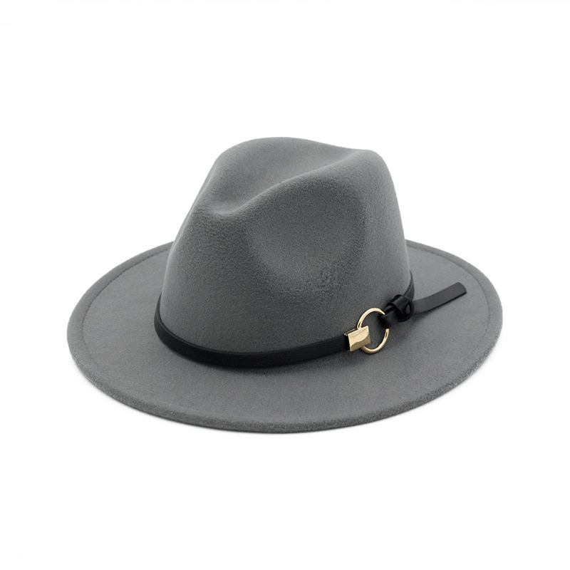 Enkel Belte Flat Rim Og Big Rim All-match Jazz Hat