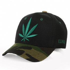 Enkle Grønne Maple Leaf Hemp Leaf Caps Herre Og Kvinner Baseball Caps Shopping