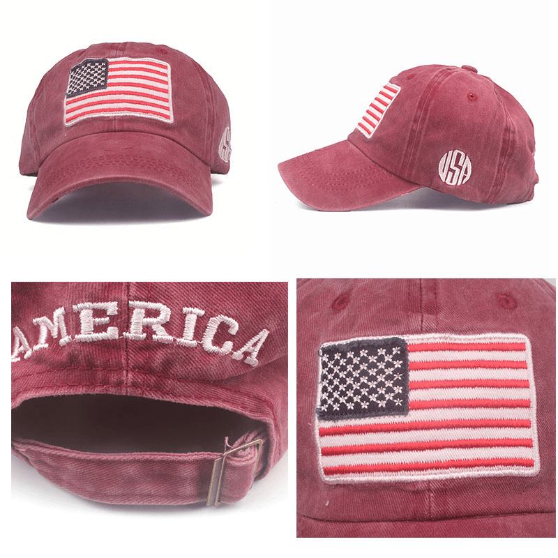 Flag Broderi Baseball Cap