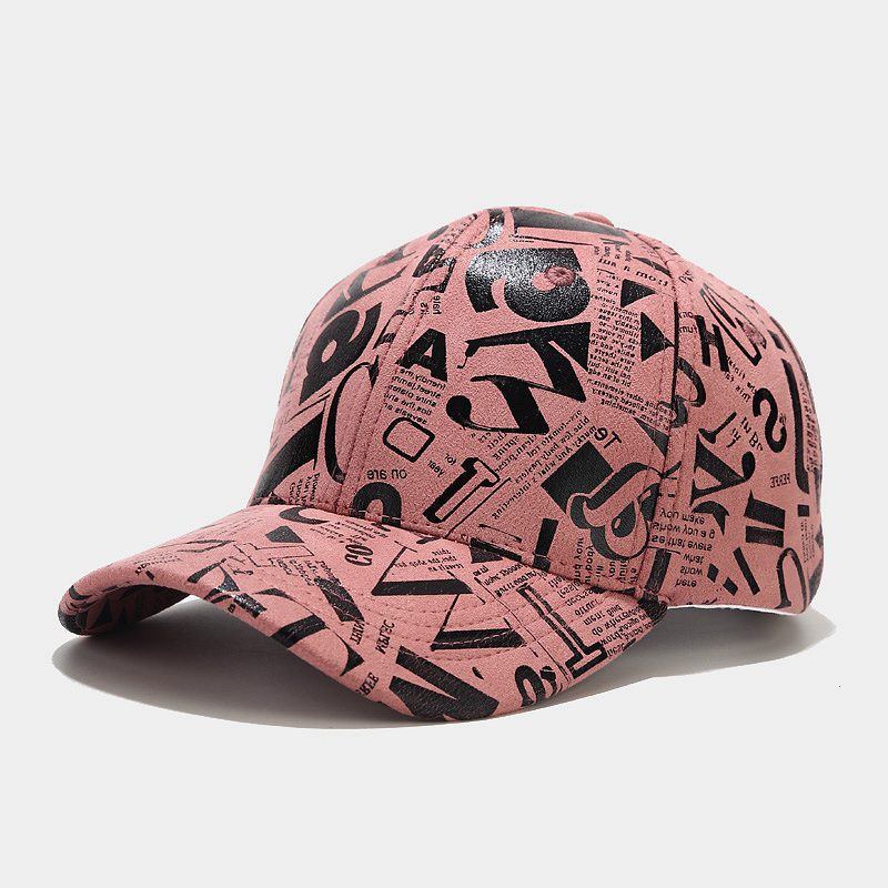 Graffiti Alfabet Baseball Cap Kvinne Sommer Utendørs Solkrem