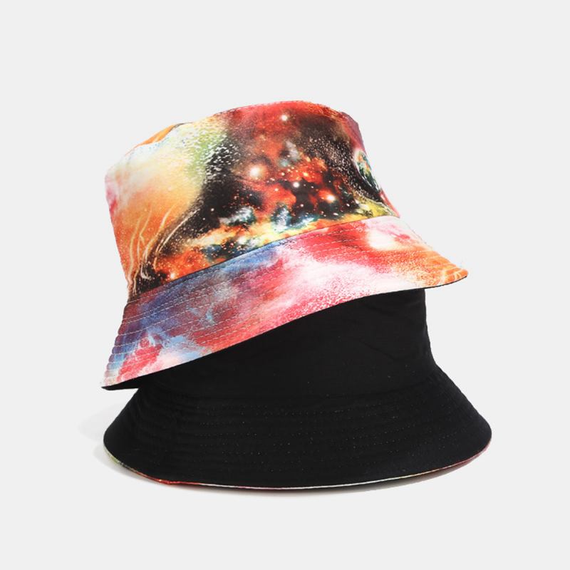 Graffiti Galaxy Fisherman Hat Dame Bomull Basin Hat Bucket Hat