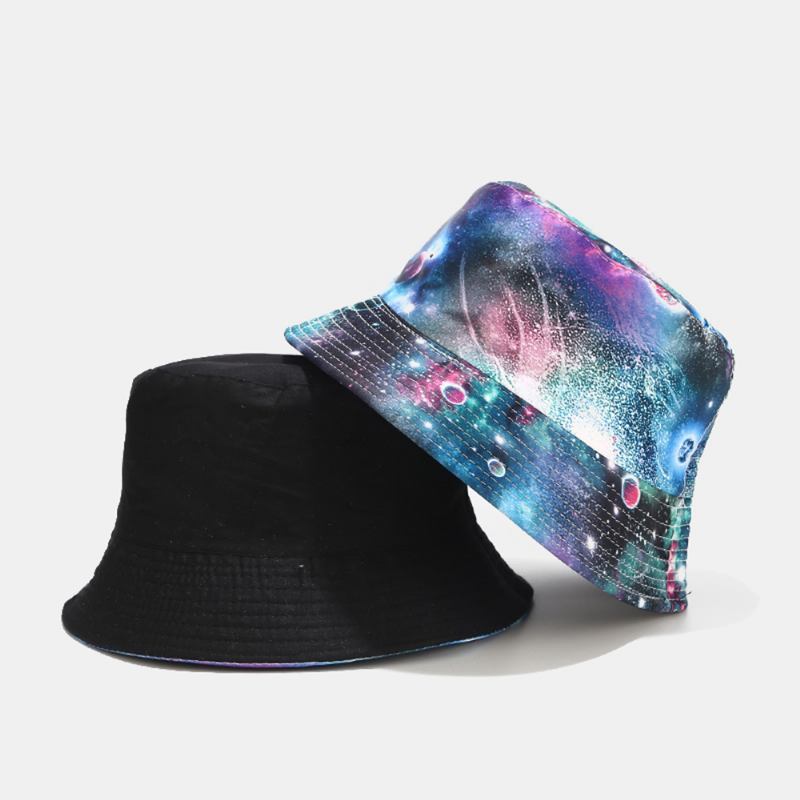 Graffiti Galaxy Fisherman Hat Dame Bomull Basin Hat Bucket Hat