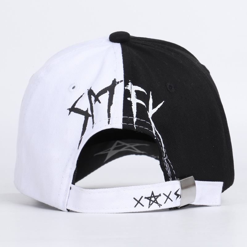 Graffiti Svart Og Hvit Fargematchende Cap Hip Hop Baseball Cap