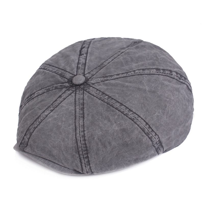 Herre Bomull Solid Solid Newsboy Octagonal Hat