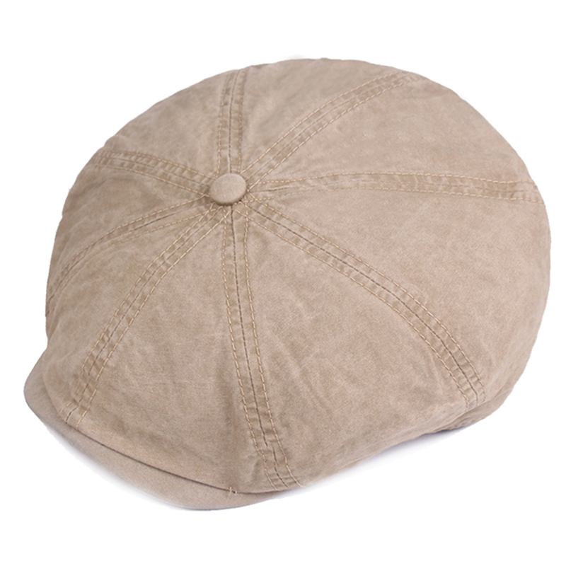 Herre Bomull Solid Solid Newsboy Octagonal Hat