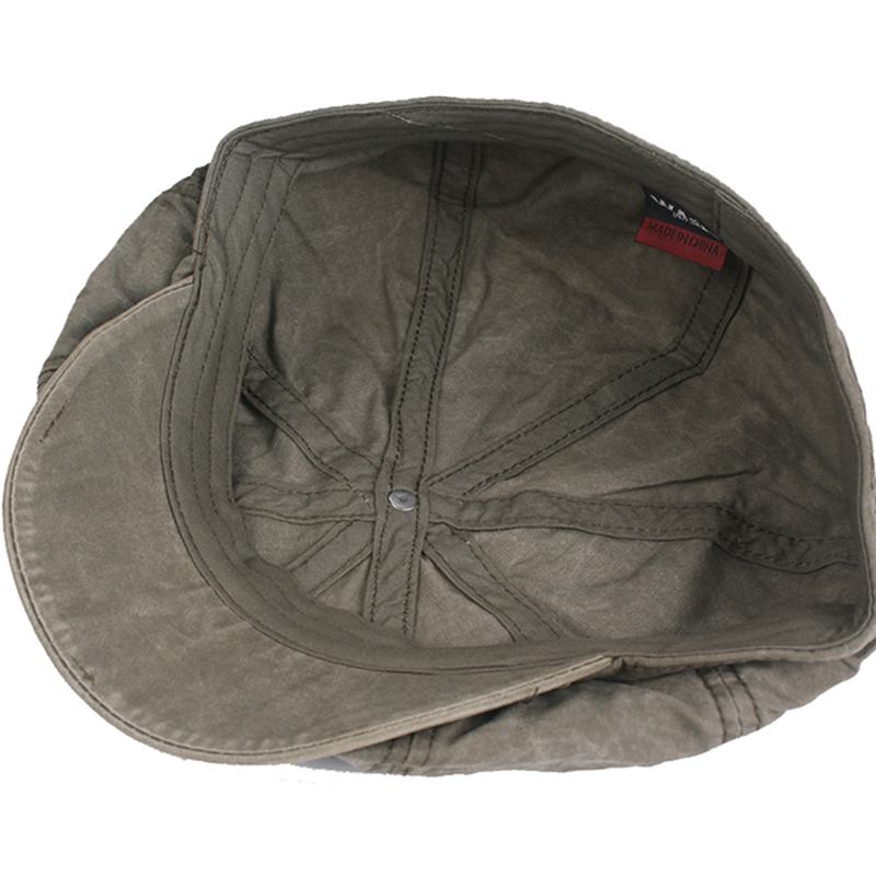 Herre Bomull Solid Solid Newsboy Octagonal Hat