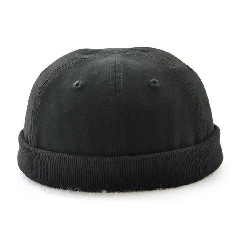 Herre Pluss Størrelse Hatter Retro Solid Brimless Hat Justerbar Varm Skullcap Sailor Cap