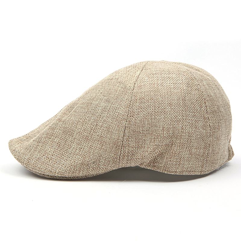 Herre Retro Bomull Britisk Stil Rutenett Beret Hat Fritids Sunscreen Newsboy Peaked Caps