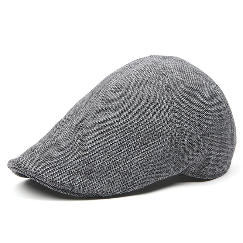 Herre Retro Bomull Britisk Stil Rutenett Beret Hat Fritids Sunscreen Newsboy Peaked Caps