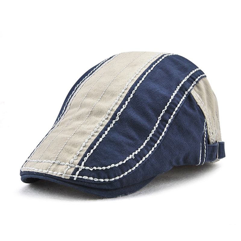 Herre Stripes Cotton Outdoor Sport Justerbare Beret Caps