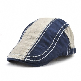 Herre Stripes Cotton Outdoor Sport Justerbare Beret Caps