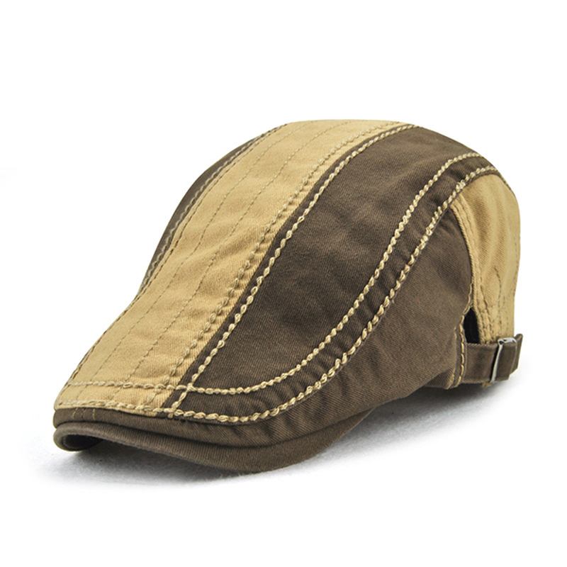 Herre Stripes Cotton Outdoor Sport Justerbare Beret Caps