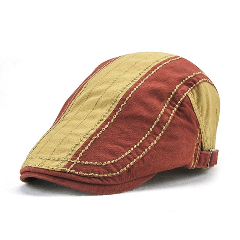 Herre Stripes Cotton Outdoor Sport Justerbare Beret Caps