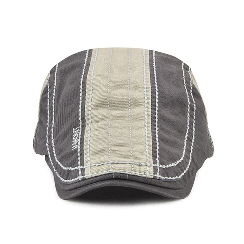 Herre Stripes Cotton Outdoor Sport Justerbare Beret Caps