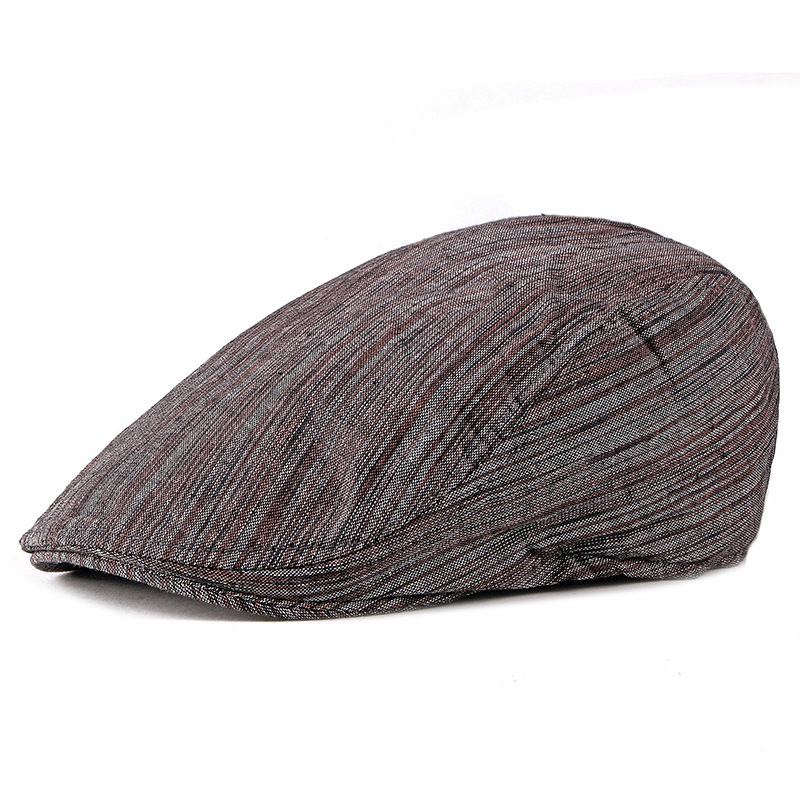 Herre Utendørs Sommer Pustende Tynn Beret Lue Solid Newsboy Cabbie Flat Caps Visir