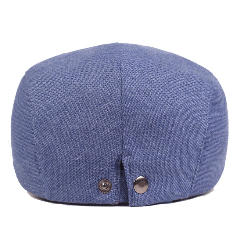 Herrebomullsberet Retro Berethatter Uformell Lue Golfkjøring Flat Cabbie Newsboyhatt