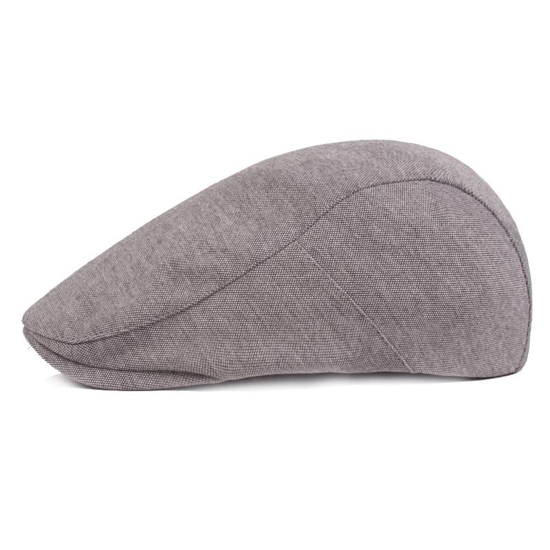 Herrebomullsberet Retro Berethatter Uformell Lue Golfkjøring Flat Cabbie Newsboyhatt