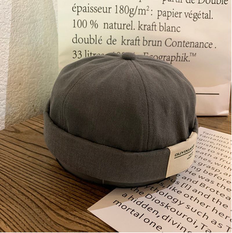 Japansk Letter Label Melon Leather Cap