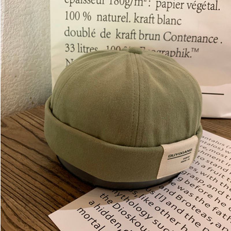 Japansk Letter Label Melon Leather Cap