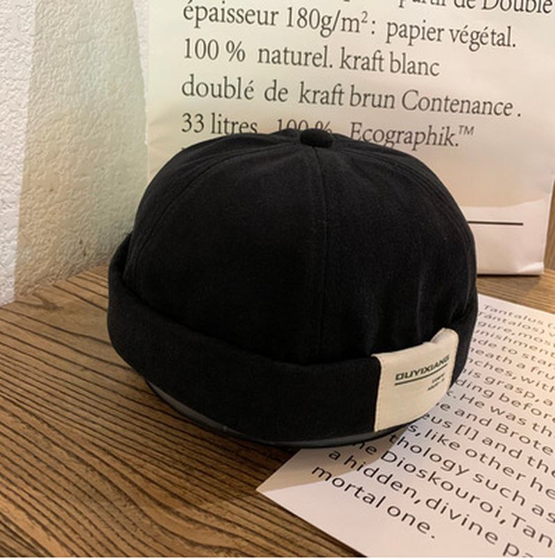 Japansk Letter Label Melon Leather Cap