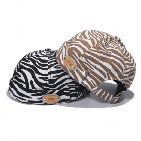 Kantløs Zebra Med Trykk Utleier Hat Standard Melon Leather Hat