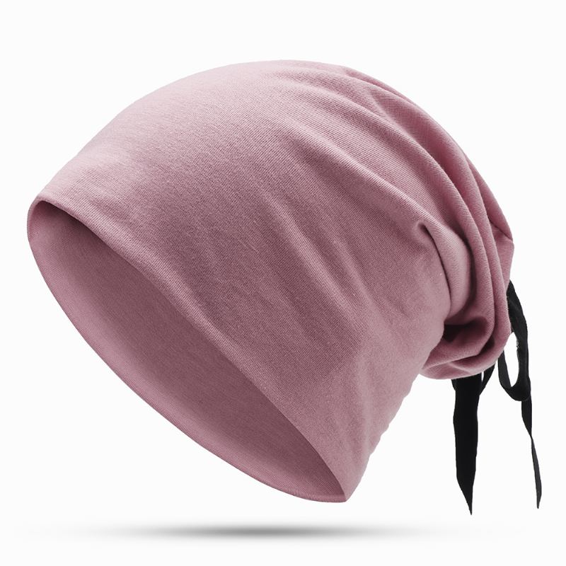 Kvinner Sommer Ensfarget Turban Hat Fritids Bow Skullcap Beanie Caps