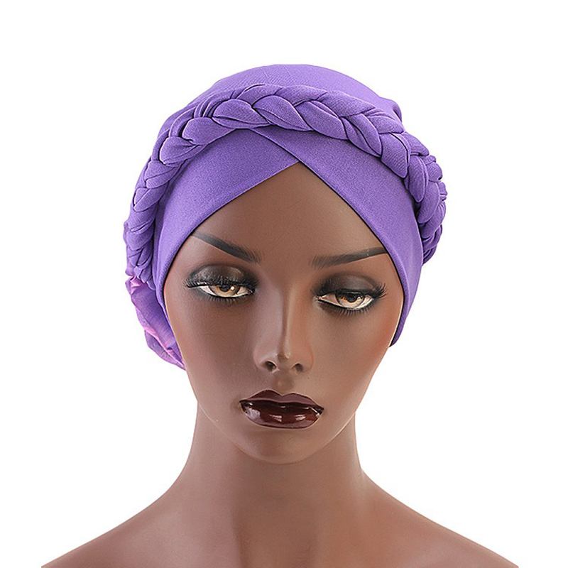 Kvinner Vintage Etnisk Stil Braid Pustende Turban Cap