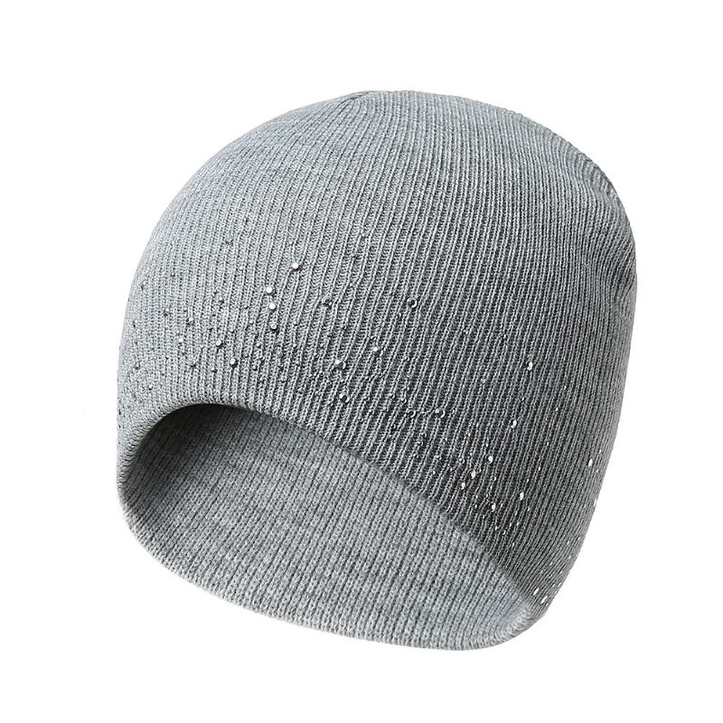 Kvinner Vintage Strikke Doble Lag Øreklokker Beanie Cap