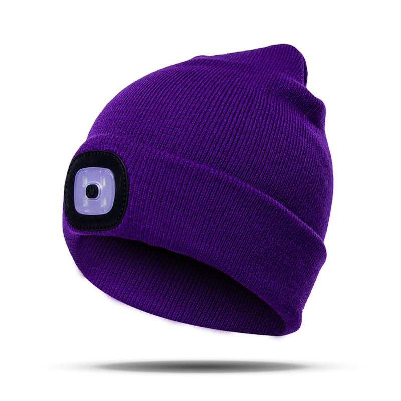 Led Light Beanie Hat Strikket Cap Jogging Nattvandring