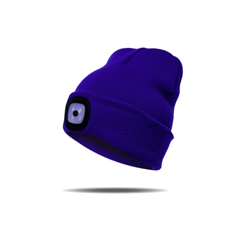 Led Light Beanie Hat Strikket Cap Jogging Nattvandring