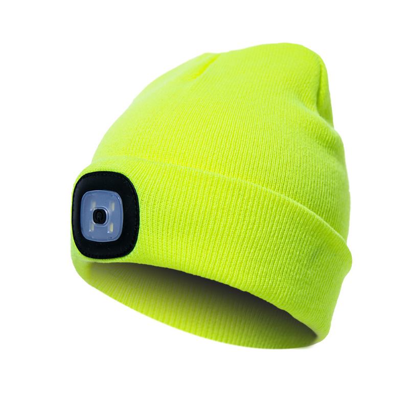 Led Light Beanie Hat Strikket Cap Jogging Nattvandring