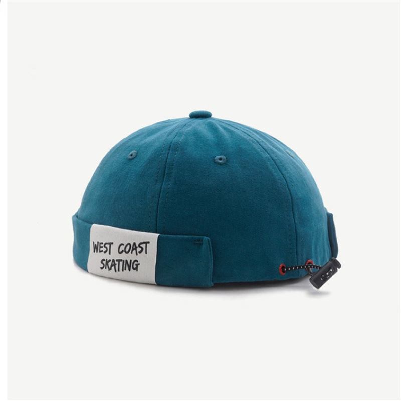 Letter Cloth Logo Melon Leather Hat