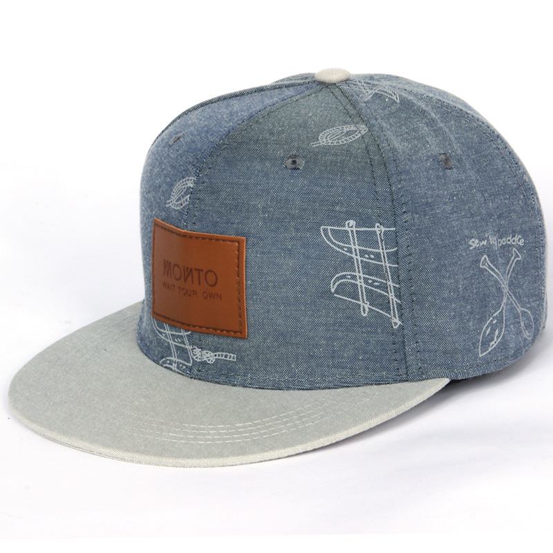 Letter Patch Graffiti Fritids Denim Baseball Cap