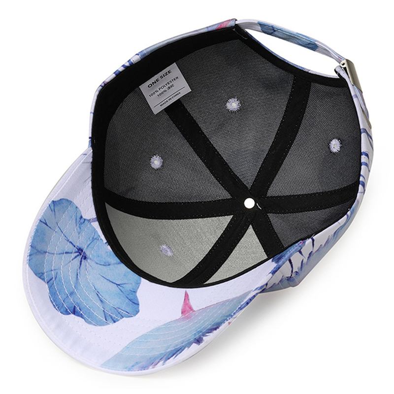 Lotus Med Trykk Graffiti Baseball Caps Outdoor Visir Hat