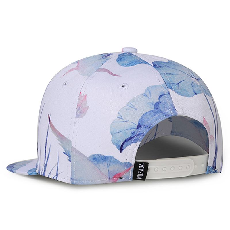 Lotus Med Trykk Graffiti Baseball Caps Outdoor Visir Hat