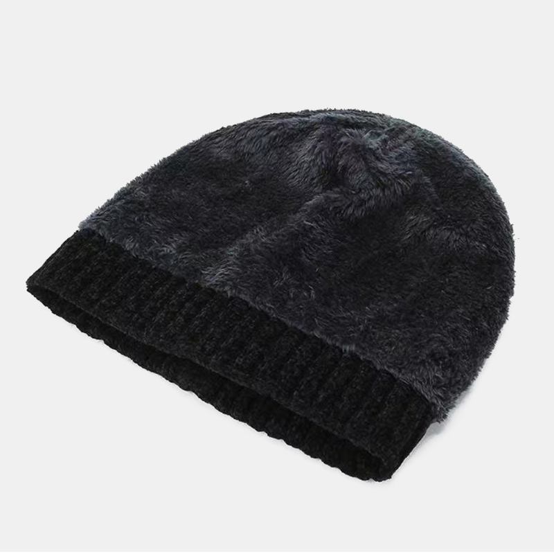 Menn Bokstavmønster Høst Vinter Ørebeskyttelse Kjølig Beskyttelse Strikkelue Elastic Thicken Plus Velvet Warm Hat Beanie Hat