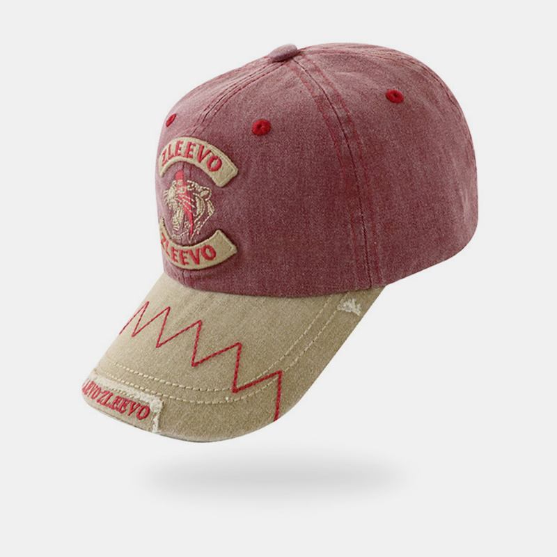 Menn Brevmønster Broderi Baseball Cap Utendørs Solskjerming Pustende Montert Cap