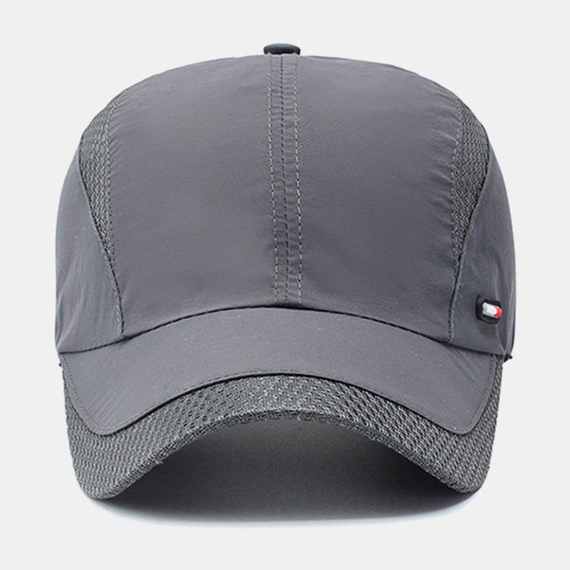 Menn Canvas Mesh Pustende Hurtigtørkende Outdoor Sport Sunshade Baseball Cap