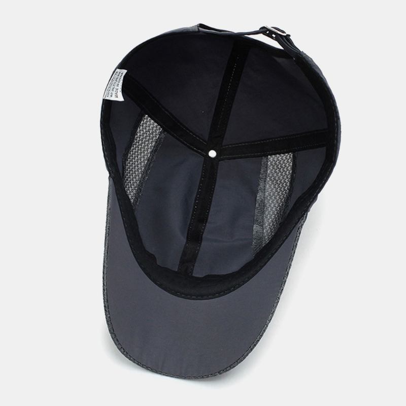 Menn Canvas Mesh Pustende Hurtigtørkende Outdoor Sport Sunshade Baseball Cap