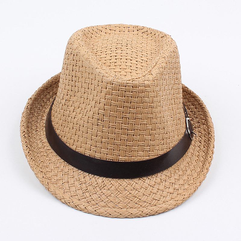 Menn Dame Klassisk Wide Rim Strå Cowboy Hat Outdoor Visir Fedora Beach Panama Hats