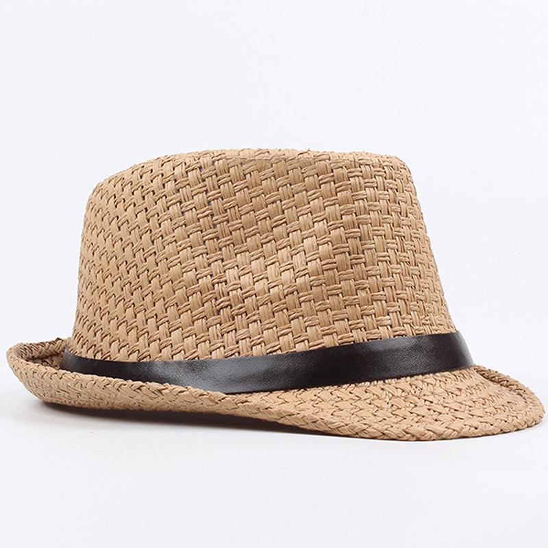 Menn Dame Klassisk Wide Rim Strå Cowboy Hat Outdoor Visir Fedora Beach Panama Hats